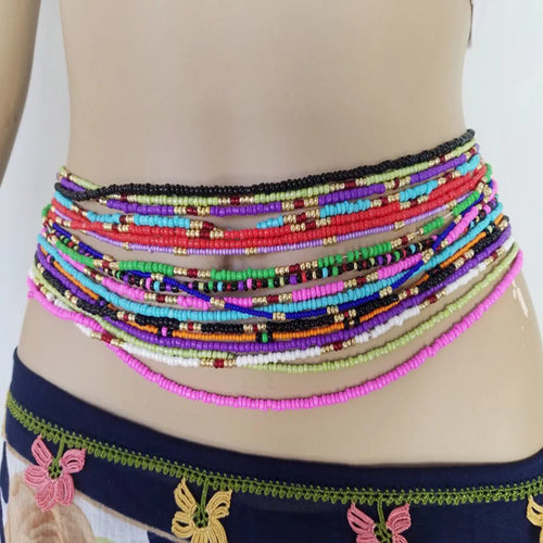 Colorful Beaded Waist Belly Jewelry