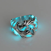 Load image into Gallery viewer, Fashion Luminous Dragon Rings Gothic Adjustable Stainless Steel Rings Unique Jewelry