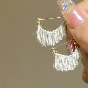 New Fashion Trend Unique Design Elegant Exquisite Light Luxury Long Tassel Earrings Female Jewelry Party Premium Gift Wholesale