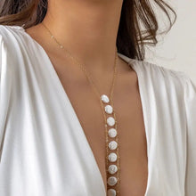 Load image into Gallery viewer, Pearl Cross Chest Chain Necklace