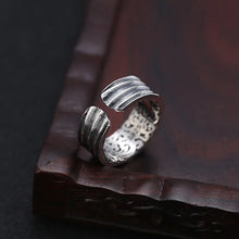 Load image into Gallery viewer, Buyee 925 Sterling Silver Unique Big Ring Cute Eye Gray Open Ring