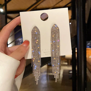 New Fashion Trend Unique Design Elegant and Exquisite Rectangular Zircon Earrings For Women Jewelry Wedding Party Premium Gifts