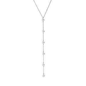 Simple Long Imitation Pearls Back Necklace