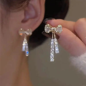 New Fashion Trend Unique Design Elegant Exquisite Light Luxury Long Tassel Earrings Female Jewelry Party Premium Gift Wholesale