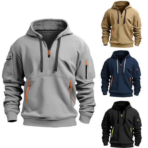 Cotton Dropped Shoulder Hooded Sweatshirt Men's Women's Plus Size Loose Pullover