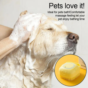 Dog Cat Bath Massage Brush Soft Silicone Pet Accessory