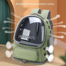 Load image into Gallery viewer, Breathable Clear Capsule Backpack Carrier for Hiking and Airline Approved Pet Travel Carrier