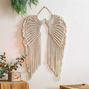 Macrame Wall Hanging Boho Tapestry Angels Wings