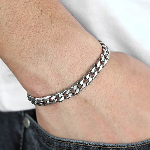 Stainless Steel Curb Link Chain Bracelets