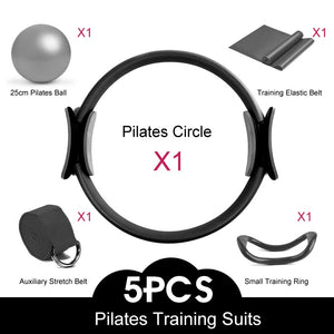 5PCS Yoga Ball Magic Ring Pilates Circle Exercise Equipment