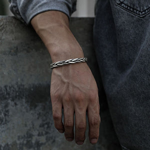 XIYANIKE Silver Color Twisted Woven Bracelet