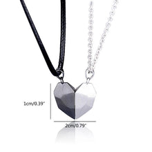 Load image into Gallery viewer, 2Pcs Magnetic Couple Lovers Heart Faceted Necklaces