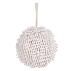 Chenille Hand Towel Ball with Hanging Loop Quick Dry Soft Absorbent Microfiber