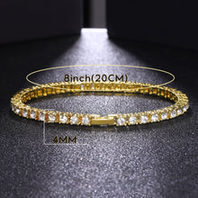 Load image into Gallery viewer, Iced Out tennis Bracelet Necklace Men Tennis Chain Fashion Hip-Hop Jewelry Women 16/18/20/24/30inch Choker Chain Gift
