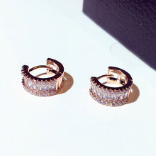 Load image into Gallery viewer, Round Inlaid Rhinestone Ear Studs