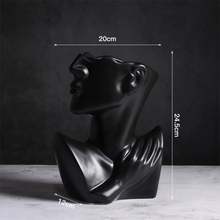 Load image into Gallery viewer, Nordic Ceramics Vase Half Face Statue