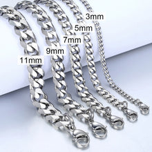 Load image into Gallery viewer, Stainless Steel Curb Link Chain Bracelets