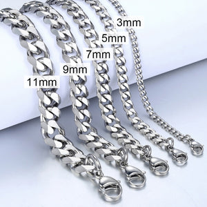 Stainless Steel Curb Link Chain Bracelets