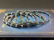 Load image into Gallery viewer, Magnetic Hematite Round Beaded 4MM Strechy Anklet