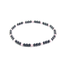 Load image into Gallery viewer, Magnetic Hematite Round Beaded 4MM Strechy Anklet
