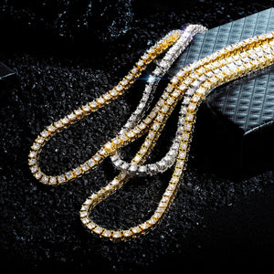Iced Out tennis Bracelet Necklace Men Tennis Chain Fashion Hip-Hop Jewelry Women 16/18/20/24/30inch Choker Chain Gift