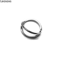 Load image into Gallery viewer, Moon Nose Hoop Septum Ring Clip Lip Helix Ear Cartilage