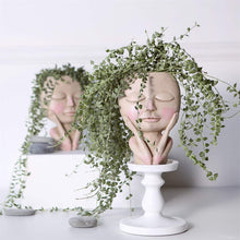 Load image into Gallery viewer, Girls Face Head Flower Succulent Flower Pot