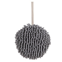 Load image into Gallery viewer, Chenille Hand Towel Ball with Hanging Loop Quick Dry Soft Absorbent Microfiber