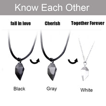 Load image into Gallery viewer, 2Pcs Magnetic Couple Lovers Heart Faceted Necklaces