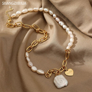 Luxury Baroque Natural Pearl Necklace