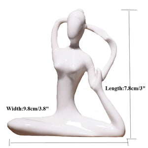 Yoga Poses Porcelain Figurines - Love Essential Being
