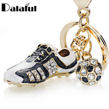 Load image into Gallery viewer, Football Soccer Ball and Shoe Rhinestone Crystal Keychain Bag Charm - Love Essential Being
