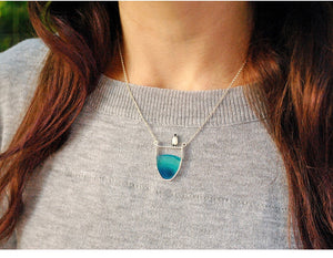 Sterling Silver Agate Penguin Pendant - Love Essential Being