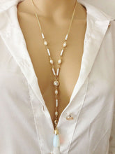 Load image into Gallery viewer, Pearl Moonstone Pendant Chain Necklace - Love Essential Being