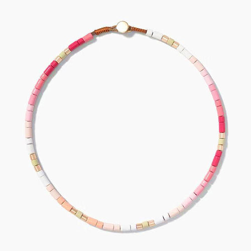 Tubular Metal Enamel Bead Necklaces - Love Essential Being