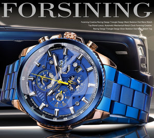 Forsining BlueSteel Watch - Love Essential Being