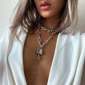 Double Layer Lock & Chain Necklaces - Love Essential Being