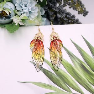 Handmade Fairy Butterfly Wing Drop Earrings - Love Essential Being