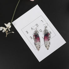 Load image into Gallery viewer, Handmade Fairy Butterfly Wing Drop Earrings - Love Essential Being