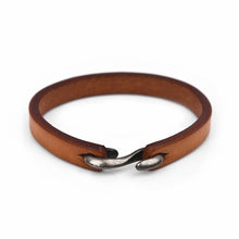 Load image into Gallery viewer, Black/Brown Genuine Leather Hook Cuff Bracelets - Love Essential Being