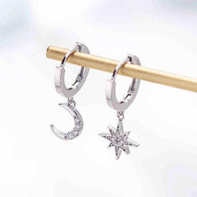 Load image into Gallery viewer, Classic Dangling Asymmetric Earrings Of Star And Moon - Love Essential Being