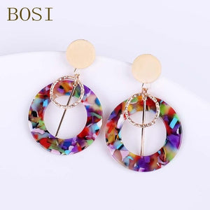 Multicolor Acrylic Boho Earrings - Love Essential Being