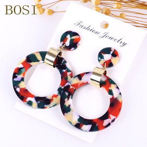 Multicolor Acrylic Boho Earrings - Love Essential Being