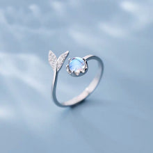 Load image into Gallery viewer, Moonstone Mermaid Tail 925 Sterling Silver Ring - Love Essential Being