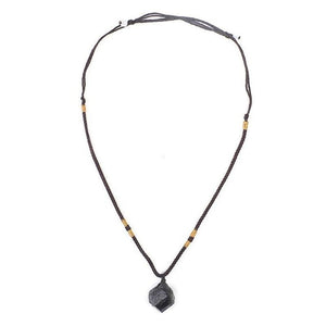 Natural Black Tourmaline Stone Pendant Necklace - Love Essential Being
