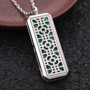 Aromatherapy Jewelry Rectangle Stainless Steel Magnetic Pendant