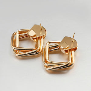 Geometric Square Unique Statement Earrings - Love Essential Being