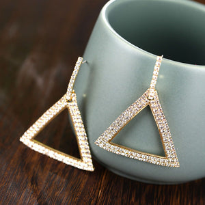 IPARAM Luxury Rhinestone Crystal Geometric Earrings - Love Essential Being