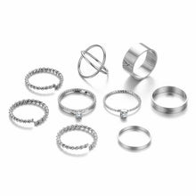 Load image into Gallery viewer, Silver &amp; Gold Geometric Rings Set - Love Essential Being