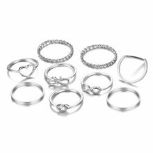 Load image into Gallery viewer, Silver &amp; Gold Geometric Rings Set - Love Essential Being